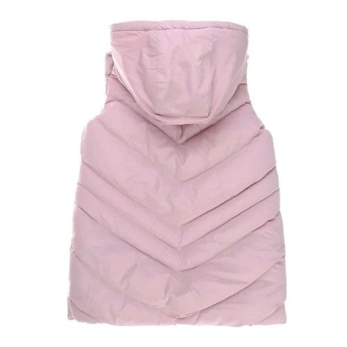 Veste Enfant doudoune sans manche capuche pink