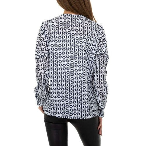 Blouse Femme chemisier carreaux blanc