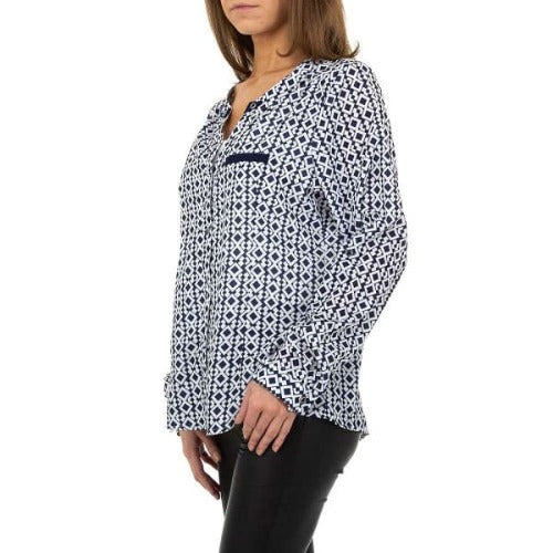 Blouse Femme chemisier carreaux blanc